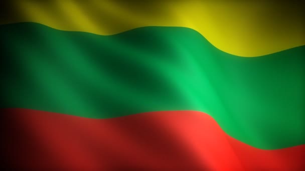 Bandeira de lithuania — Vídeo de Stock