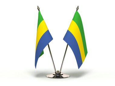 minyatür gabon Cumhuriyeti bayrağı