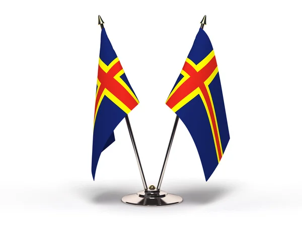 Miniatűr aland-sziget zászlaja — Stock Fotó