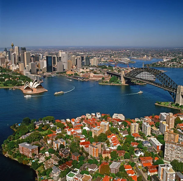 Australia Sydney Aerial View City Bay — Stock Photo, Image