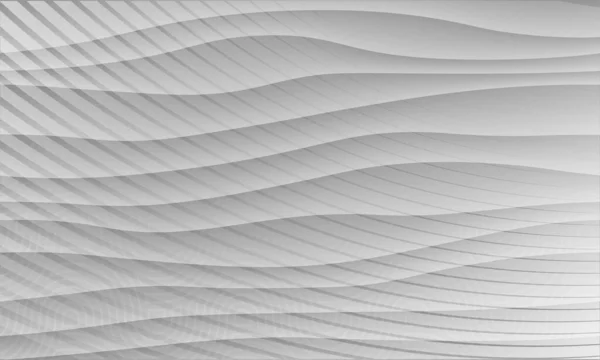 Monochromatické jednoduché geometrické efekty Pozadí. Black Line Halftone Wave Design. Grafická ilustrační tapeta Grey Motion. Silver Business textura zeď na pozadí. — Stockový vektor