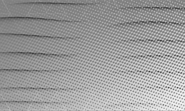 Fondo de efecto geométrico simple monocromático. Línea negra de diseño de onda de medio tono. Fondo de pantalla de ilustración gráfica de movimiento gris. Fondo de pared de textura de negocio de plata. — Archivo Imágenes Vectoriales