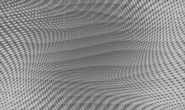 Monochromer einfacher geometrischer Effekt-Hintergrund. Black Line Halftone Wave Design. Grey Motion Graphic Illustration Tapete. Silber Business Textur Wand Hintergrund. — Stockvektor