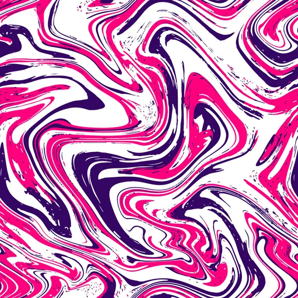 Безшовна текстура мармуру, абстрактний рідкий фон. Рожевий, фіолетовий, фіолетовий абстрактний візерунок. Векторний фон — стоковий вектор