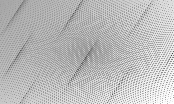 Monochromer einfacher geometrischer Effekt-Hintergrund. Black Line Halftone Wave Design. Grey Motion Graphic Illustration Tapete. Silber Business Textur Wand Hintergrund. — Stockvektor