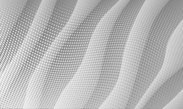 Monochromatické jednoduché geometrické efekty Pozadí. Black Line Halftone Wave Design. Grafická ilustrační tapeta Grey Motion. Silver Business textura zeď na pozadí. — Stockový vektor