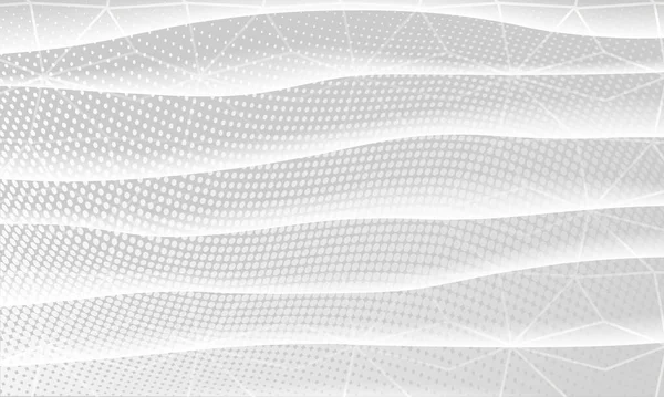 Fondo de efecto geométrico simple monocromático. Línea negra de diseño de onda de medio tono. Fondo de pantalla de ilustración gráfica de movimiento gris. Fondo de pared de textura de negocio de plata. — Vector de stock