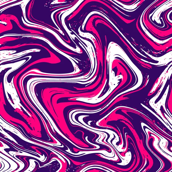 Мармурова текстура безшовного фону. Рожевий, фіолетовий, фіолетовий абстрактний візерунок. Безшовний ефект мармурового потоку рідини для обкладинки, тканини, текстилю, обгортання або фону друку. Стиль Ебру, акваріумне чорнило — стоковий вектор