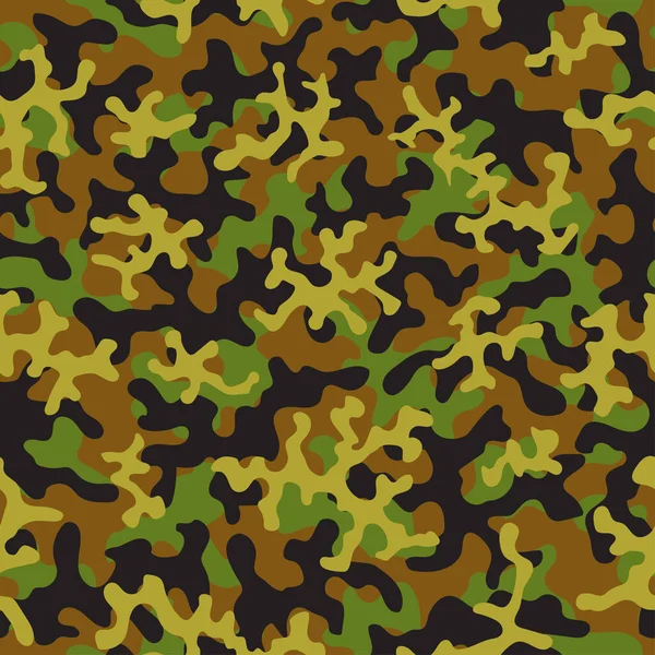 Patrón de moda camuflaje fondo sin costuras. Resumen fresco militar textura tendencia formas camuflaje. Patrón sin costuras para niños tela de moda textil. Estilo moderno colorido . — Vector de stock