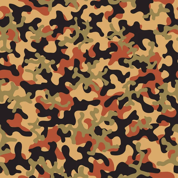 Patrón de moda camuflaje fondo sin costuras. Resumen fresco militar textura tendencia formas camuflaje. Patrón sin costuras para niños tela de moda textil. Estilo moderno colorido . — Vector de stock