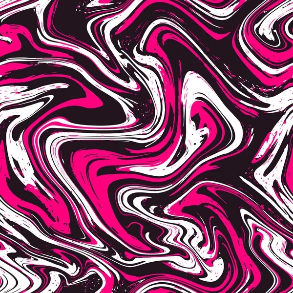 Мраморная текстура бесшовный фон. Розовый, фиолетовый, фиолетовый абстрактный рисунок. Эффект плавного мраморного потока жидкости для покрытия, ткани, текстиля, обертывания или печати фона. Стиль эбру, аквачернила — стоковый вектор