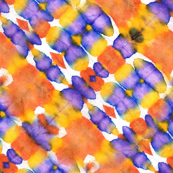 Bright Seamless Ethnic Watercolor Design. Tribal Texture Background. ,Vibrant Ethnic Art Pattern. Grunge Art Tie Dye — Stock Photo, Image