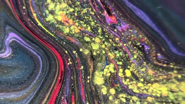 Luxury Fluid Acrylic Video Texture Fluid Painting Acrylic Liquid Art — Vídeo de Stock