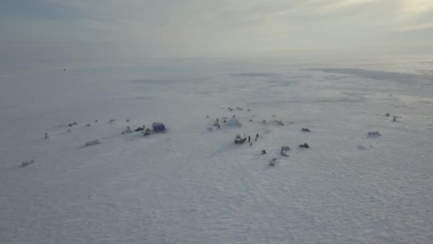 Underbar Fånga Video Drone Från Toppen Jurtor Mitten Tundra Arktis — Stockvideo