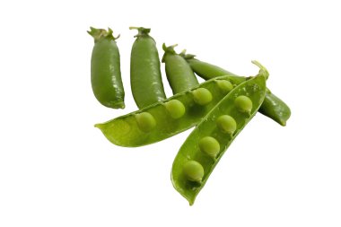 pods bezelye beyaz zemin üzerine