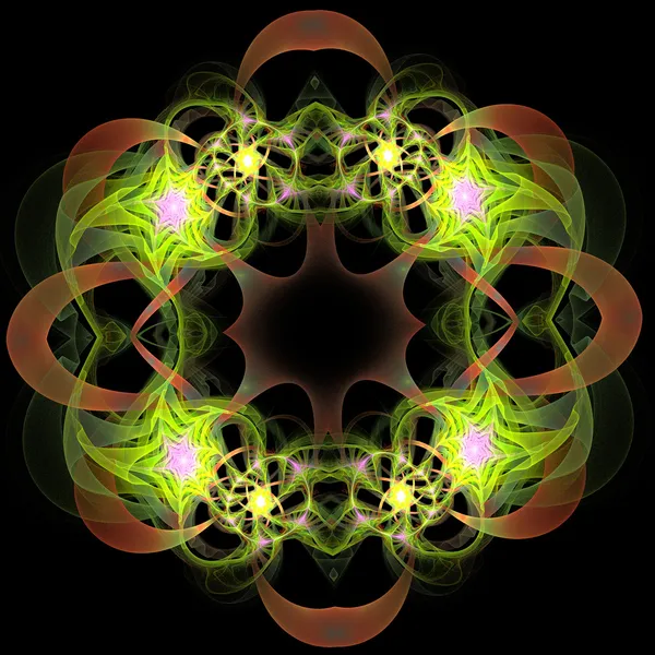 Corona fractal en verde, rosa y marrón —  Fotos de Stock