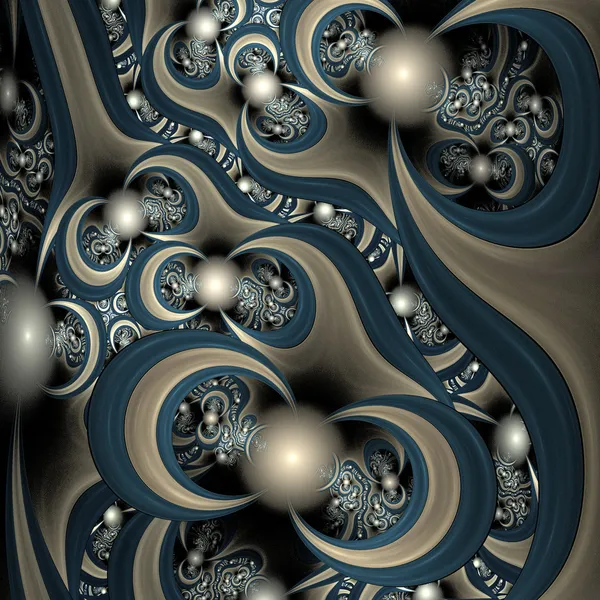 Fractal Silver pearls — Stock Photo, Image