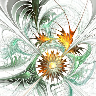 çiçek background. yeşil ve sarı paleti.