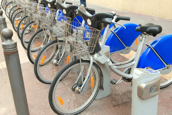 Parcare pentru biciclete municipale în Marsilia — Fotografie, imagine de stoc