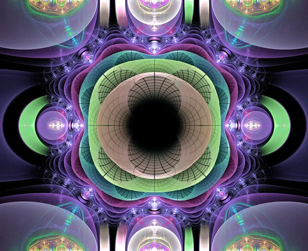 Αφηρημένη fractal μοτίβο. γραφικά υπολογιστών που δημιουργούνται. — Φωτογραφία Αρχείου