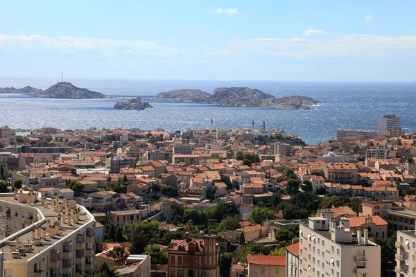 Blick auf den Hafen von Marseille und das Schloss if, Frankreich — Stockfoto