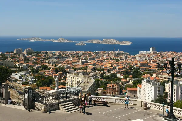 View Port of Marseille and the If castle, France — Stock Photo, Image