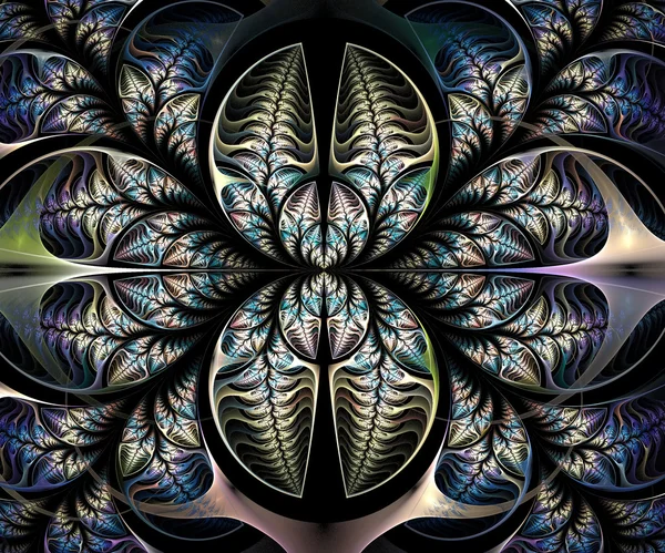Fabuloso patrón fractal. Gráficos generados . — Foto de Stock