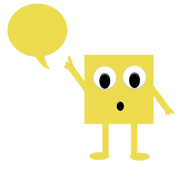 Post-it with speech bubble — Stock Photo, Image