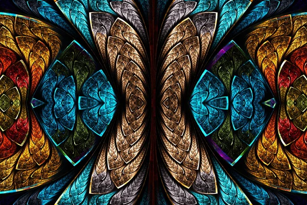 fraktal desen vitray tarzı.