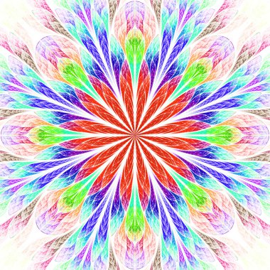 çok renkli güzel fractal çiçek. oluşturulan bilgisayar grafikleri