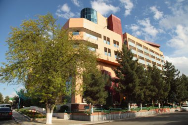 yeni binada görüntüleyin. Ashkhabad. Türkmenistan.