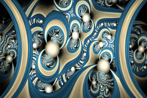 Pattern from being shone spheres and curves. — Stock Photo, Image