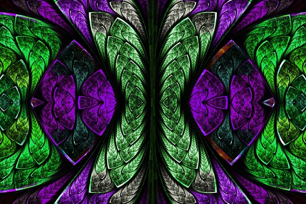 Fractal pattern in stained glass style. — Stock Photo, Image