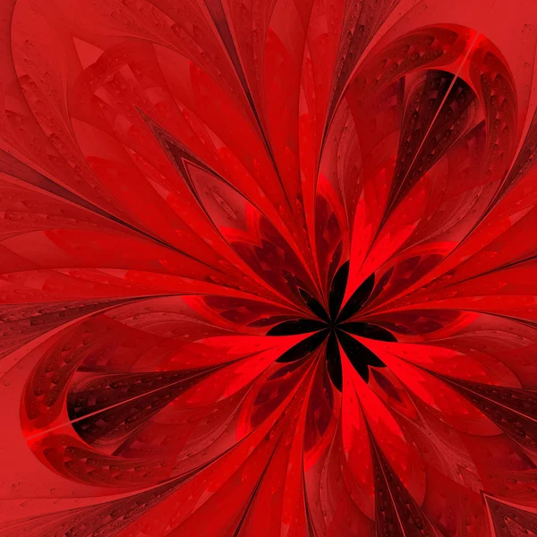 Beautiful fractal in red. Computer generated graphics. — Stock Photo, Image