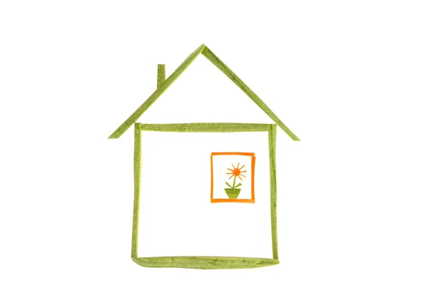 Casa feita de abobrinha e cenoura . — Fotografia de Stock