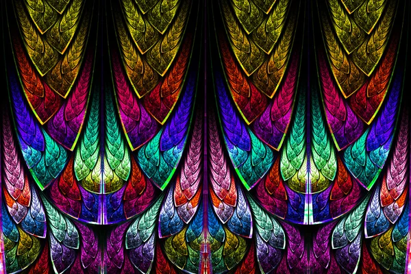 Patrón fractal en estilo vidriera . —  Fotos de Stock
