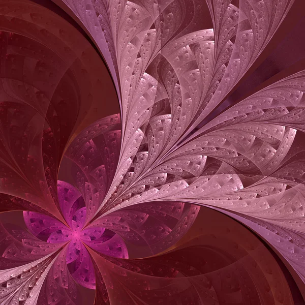 Krásný fraktální květina v vínové barvy a fialová. — Stock fotografie