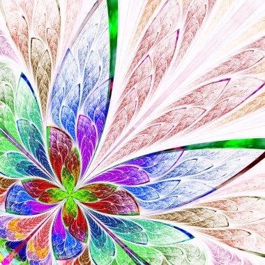 çok renkli güzel fractal çiçek. oluşturulan bilgisayar grafikleri