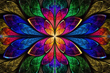 çok renkli güzel fractal desen. bilgisayar oluşturulan grafik