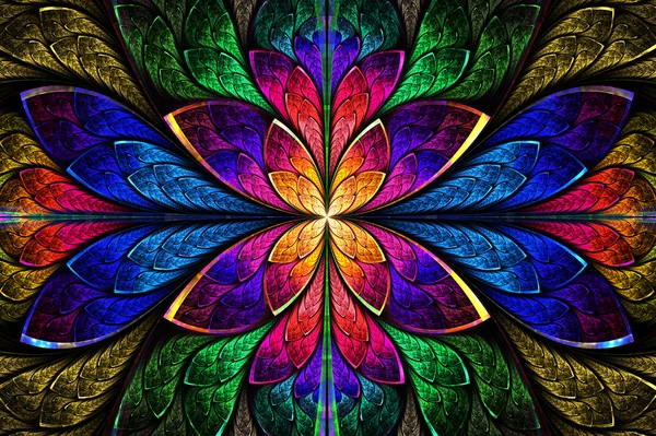 çok renkli güzel fractal desen. bilgisayar oluşturulan grafik