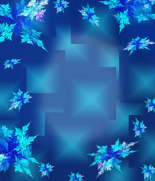 Fondo azul navideño en estilo elegante. Ordenador generado g — Foto de Stock