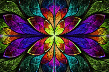 çok renkli güzel fractal desen. bilgisayar oluşturulan grafik