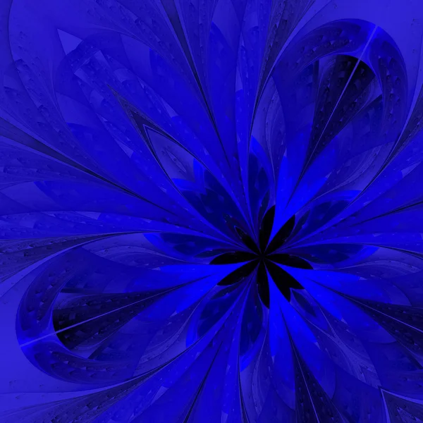 Beautiful fractal in blue. Computer generated graphics. — ストック写真