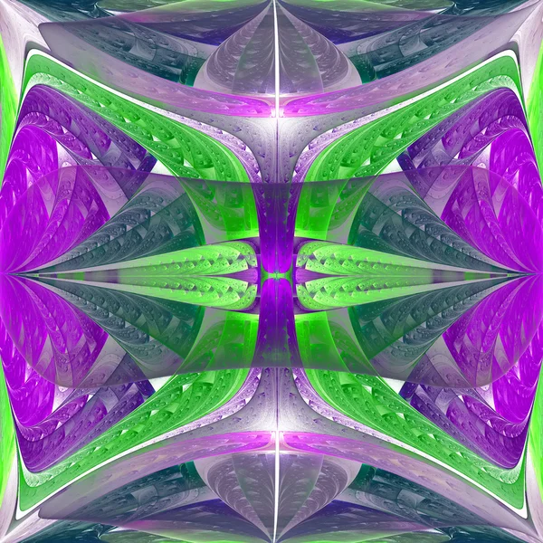 Modèle fractal multicolore. Graphiques générés par ordinateur . — Photo