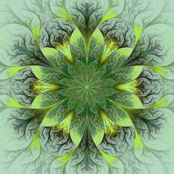 Πολύχρωμα όμορφη fractal λουλούδι. γραφικά υπολογιστών που δημιουργούνται. — Φωτογραφία Αρχείου
