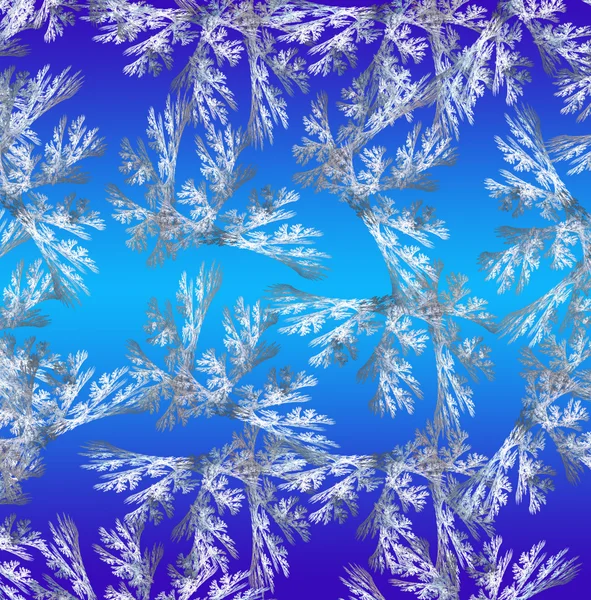 Blue background in Christmas style made with fractal design on g — Stock Photo, Image