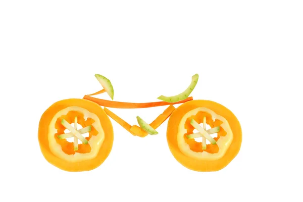Sağlıklı beslenme. portakal dilimlerini komik çift tavşan yaptı — Stok fotoğraf