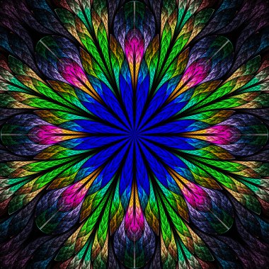 güzel illüstrasyon kahverengi ve bej renkli arka plan üzerinde yeşil çiçek.