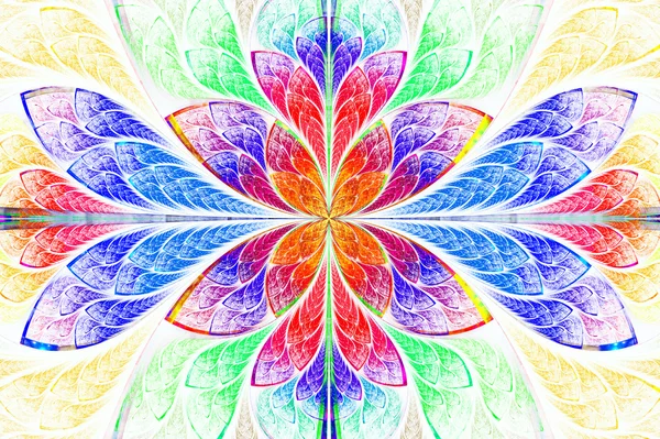 Patrón fractal hermoso multicolor. Gráfico generado por ordenador — Foto de Stock