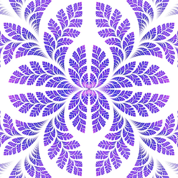 Fabulous symmetric pattern of the leaves in purple. Computer gen — Stock Photo, Image